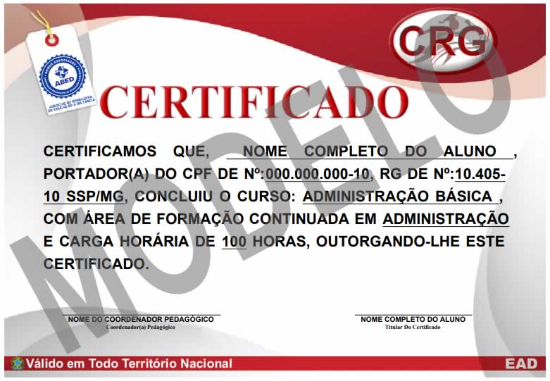 Certificado Frente